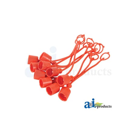 A & I Products Dust Cap, 1/2", Orange  8" x4" x4" A-C211019